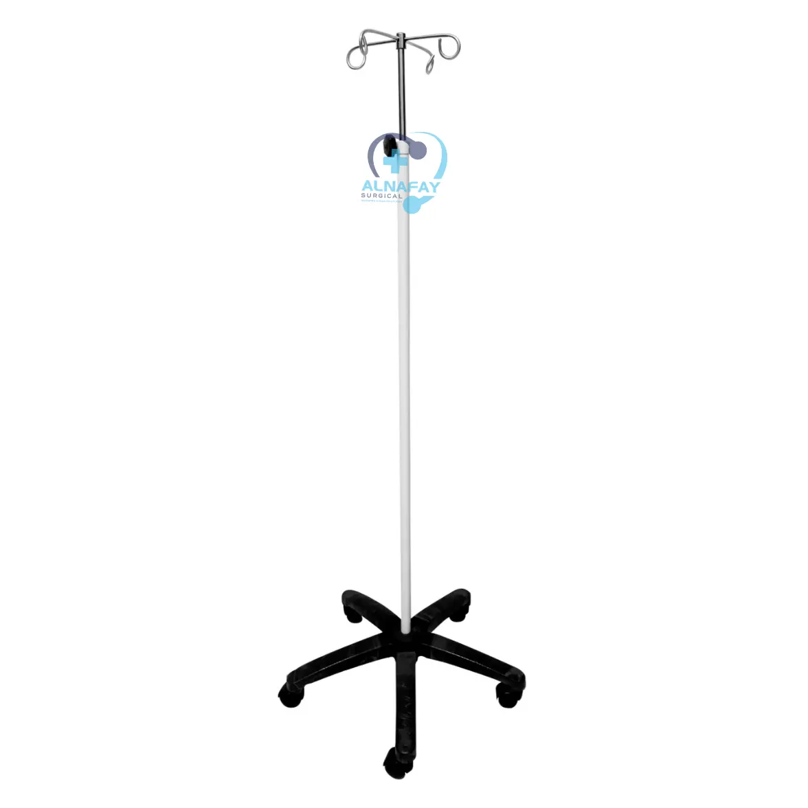 IV Pole Painted with Plastic Base 4 Hooks (ANS-IV-5)